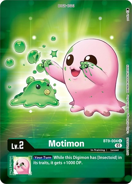 Motimon [BT9-004] (Alternative Art - Box Topper) [X Record]