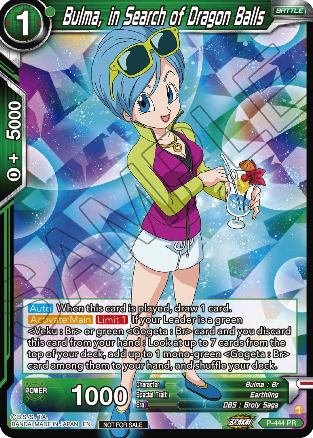 Bulma, In Search of Dragon Balls (Zenkai Series Tournament Pack Vol.2) (P-444) [Tournament Promotion Cards] | Red Riot Games CA