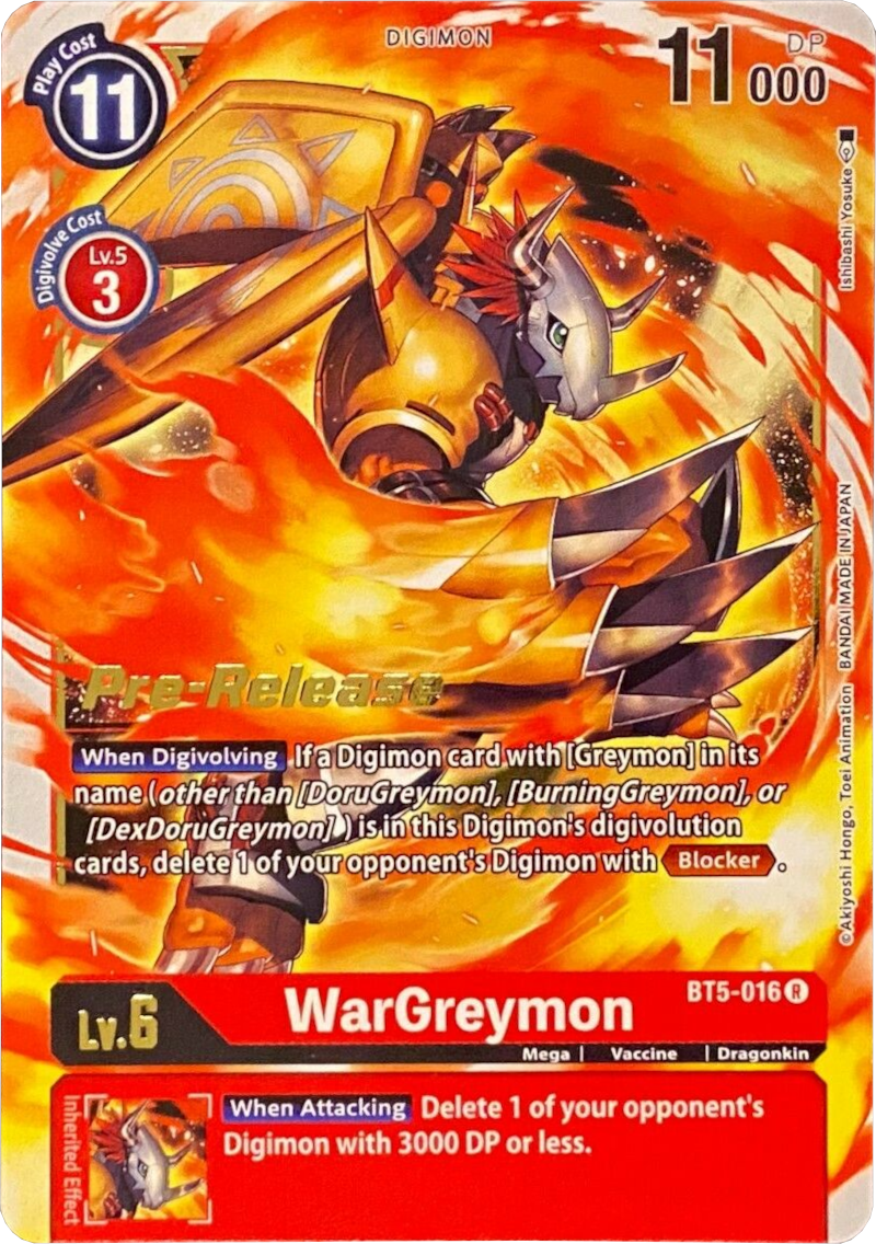 WarGreymon [BT5-016] [Battle of Omni Pre-Release Promos] | Red Riot Games CA