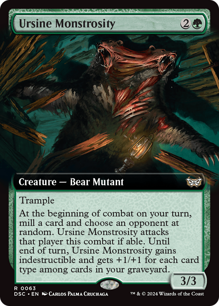 Ursine Monstrosity (Extended Art) [Duskmourn: House of Horror Commander] | Red Riot Games CA