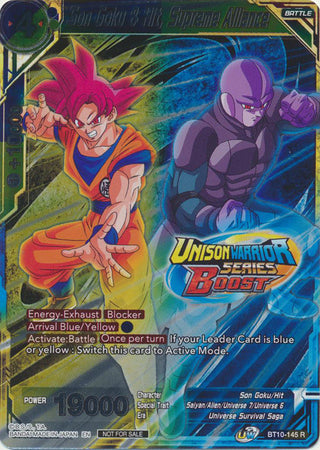 Son Goku & Hit, Supreme Alliance (Event Pack 08) (Alternate Foil) (BT10-145) [Tournament Promotion Cards] | Red Riot Games CA