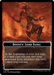 Bounty: Lord Fajjal // Bounty Rules Double-Sided Token [Outlaws of Thunder Junction Commander Tokens] | Red Riot Games CA