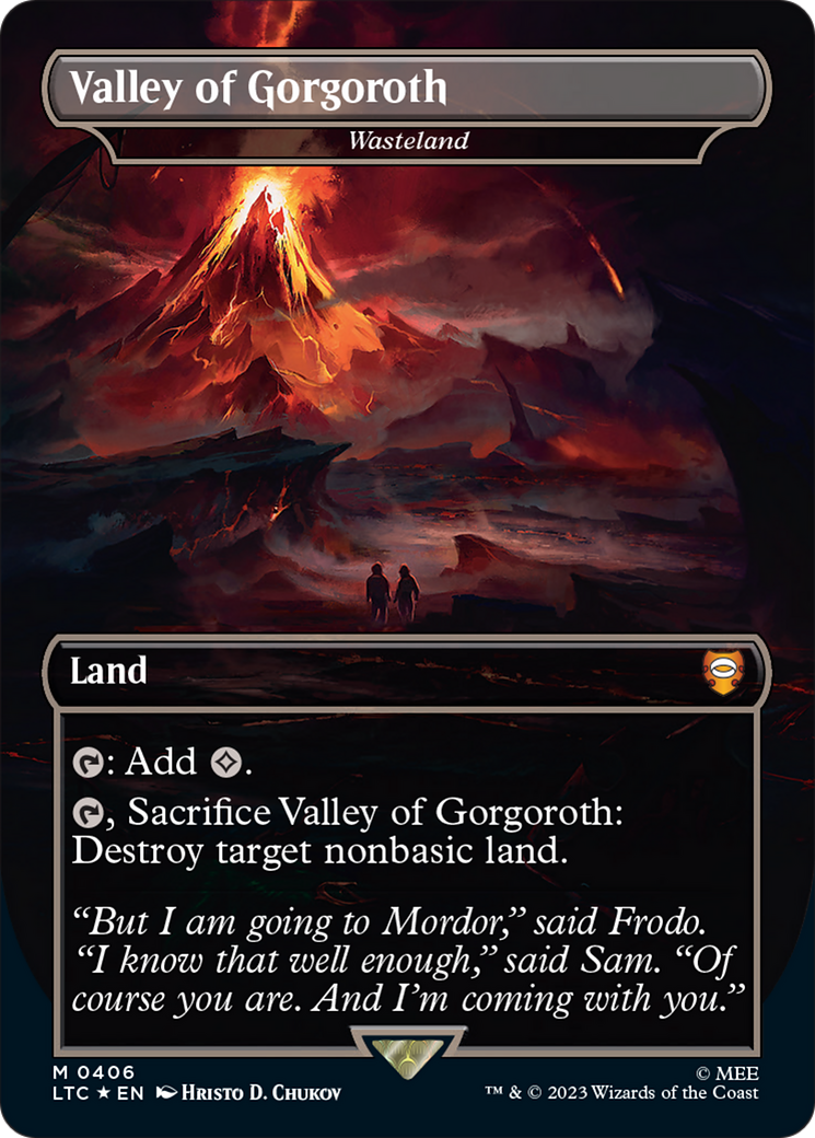 Valley of Gorgoroth - Wasteland (Surge Foil Realms and Relics) [The Lord of the Rings: Tales of Middle-Earth Commander] | Red Riot Games CA