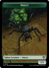 Insect // Elemental (0017) Double-Sided Token [Outlaws of Thunder Junction Commander Tokens] | Red Riot Games CA