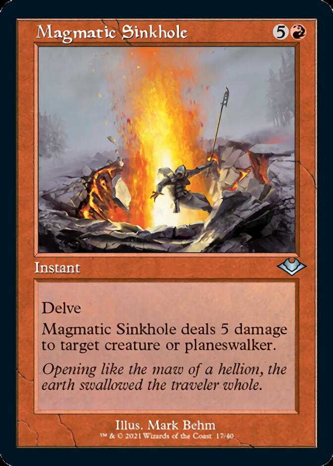 Magmatic Sinkhole (Retro Foil Etched) [Modern Horizons] | Red Riot Games CA