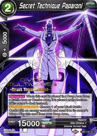 Secret Technique Paparoni (Divine Multiverse Draft Tournament) (DB2-140) [Tournament Promotion Cards] | Red Riot Games CA