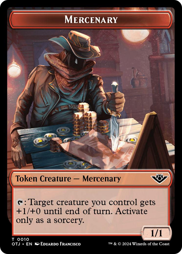 Mercenary // Construct Double-Sided Token [Outlaws of Thunder Junction Tokens] | Red Riot Games CA
