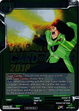 Stouthearted Android 16 (Metallic Foil) (Event Pack 2018) (BT3-068) [Promotion Cards] | Red Riot Games CA