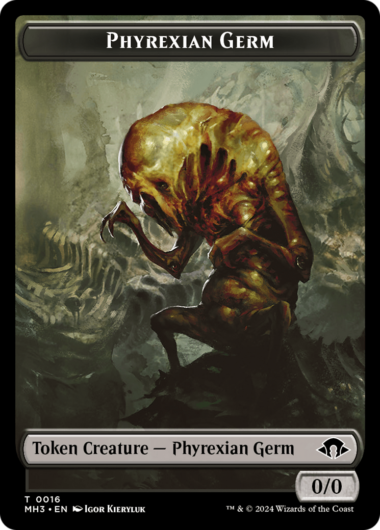 Phyrexian Germ // Phyrexian Wurm (0018) Double-Sided Token [Modern Horizons 3 Tokens] | Red Riot Games CA