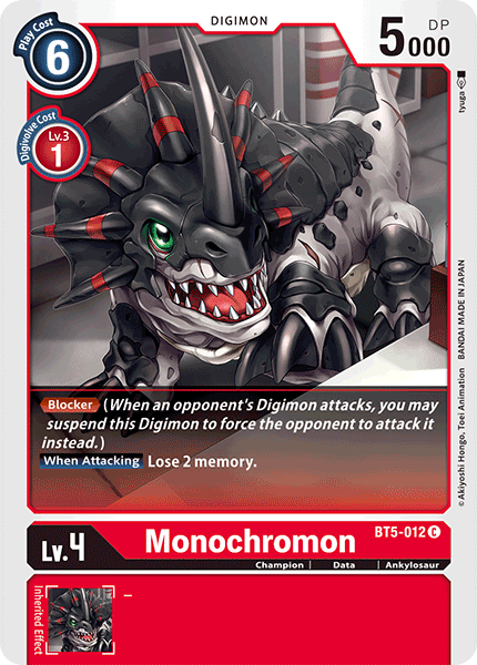 Monochromon [BT5-012] [Battle of Omni] | Red Riot Games CA