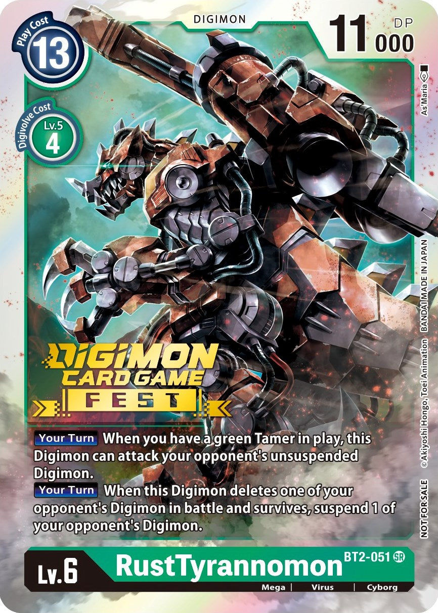 RustTyrannomon [BT2-051] (Digimon Card Game Fest 2022) [Release Special Booster Promos] | Red Riot Games CA