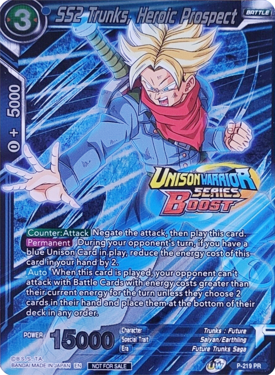 SS2 Trunks, Heroic Prospect (Event Pack 08 - Alternate Foil) (P-219) [Tournament Promotion Cards] | Red Riot Games CA