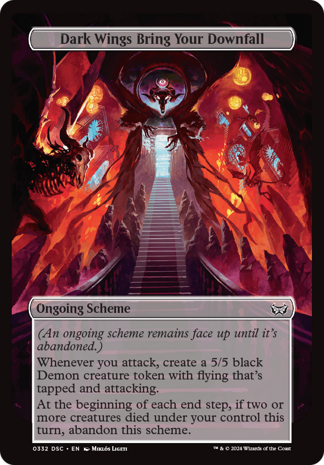 Dark Wings Bring Your Downfall (Full Art) [Duskmourn: Archenemy] | Red Riot Games CA