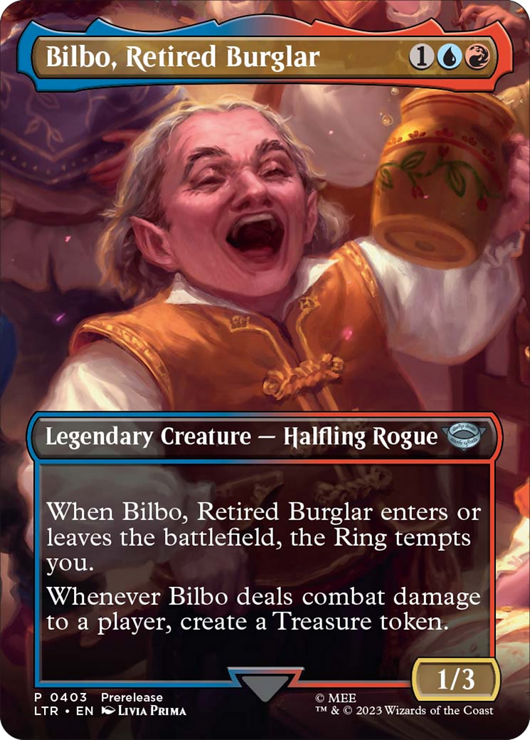 Bilbo, Retired Burglar (Borderless Alternate Art) [The Lord of the Rings: Tales of Middle-Earth] | Red Riot Games CA