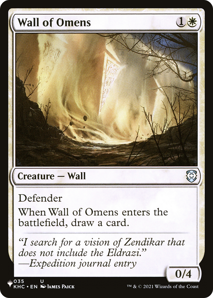 Wall of Omens (KHC) [The List] | Red Riot Games CA