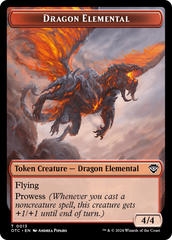 Dragon Elemental // Bird Illusion Double-Sided Token [Outlaws of Thunder Junction Commander Tokens] | Red Riot Games CA