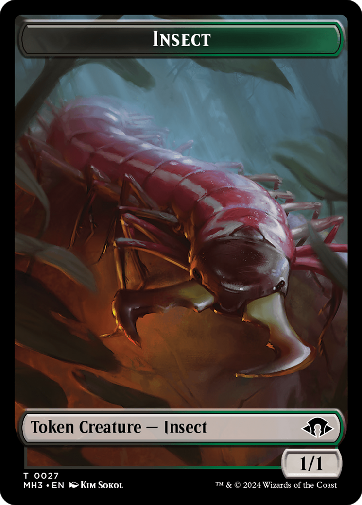 Zombie // Insect (0027) Double-Sided Token [Modern Horizons 3 Tokens] | Red Riot Games CA