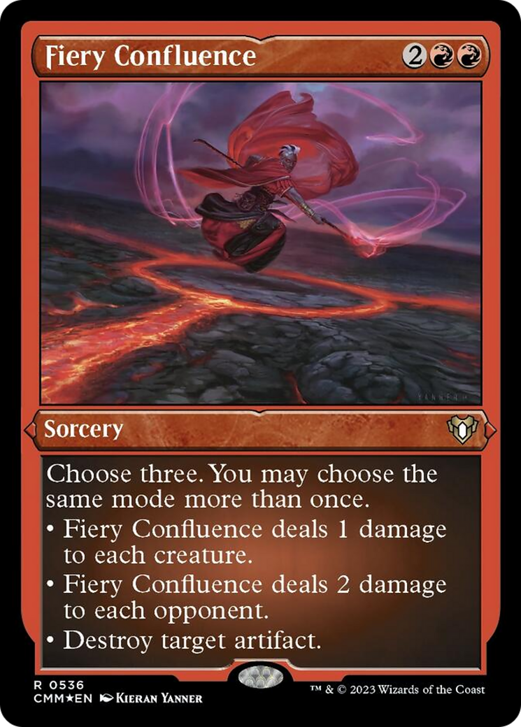 Fiery Confluence (Foil Etched) [Commander Masters] | Red Riot Games CA