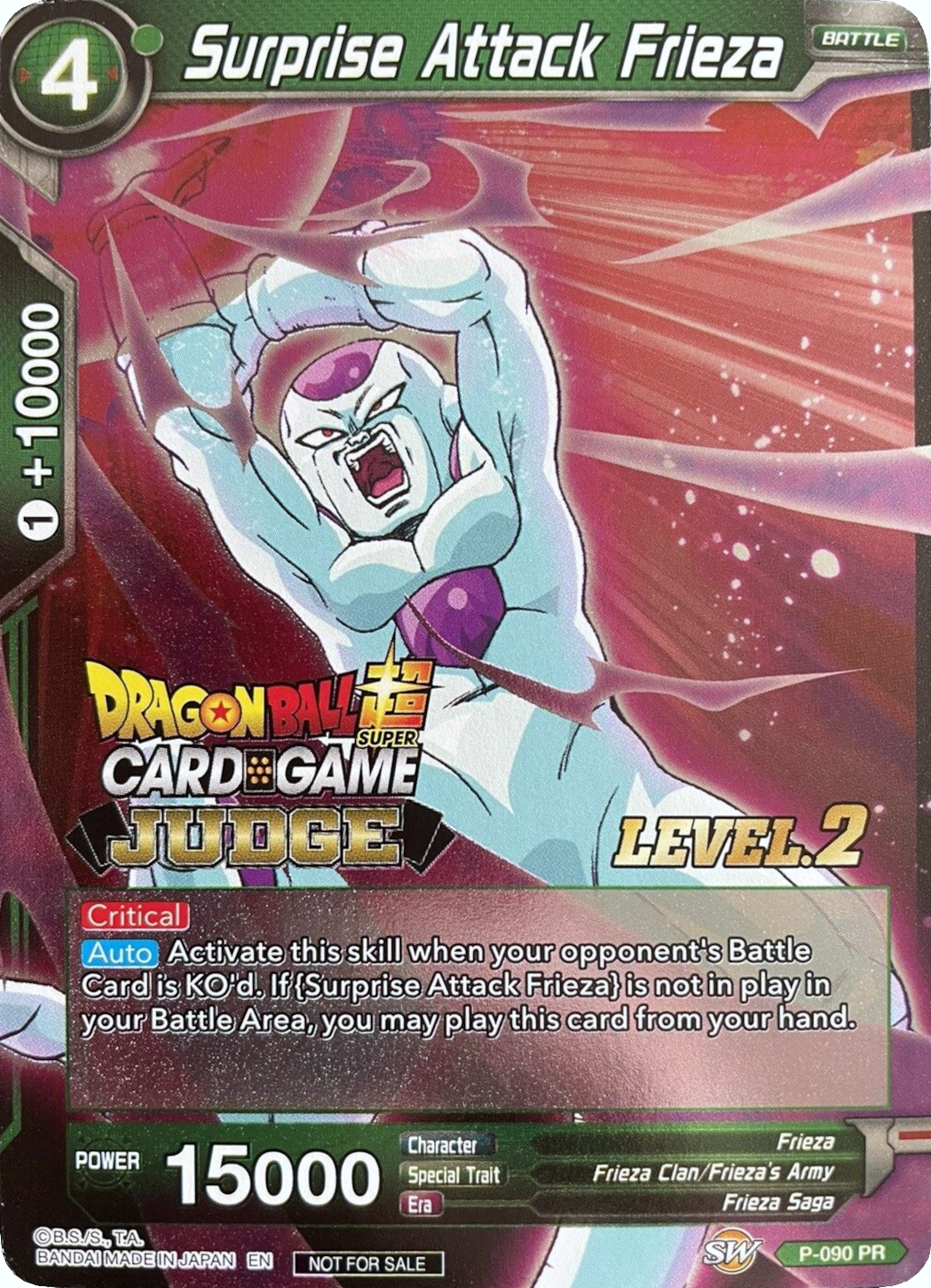 Surprise Attack Frieza (Level 2) (P-090) [Judge Promotion Cards] | Red Riot Games CA