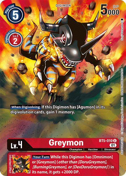 Greymon [BT5-010] (Premier Event) [Battle of Omni Promos] | Red Riot Games CA