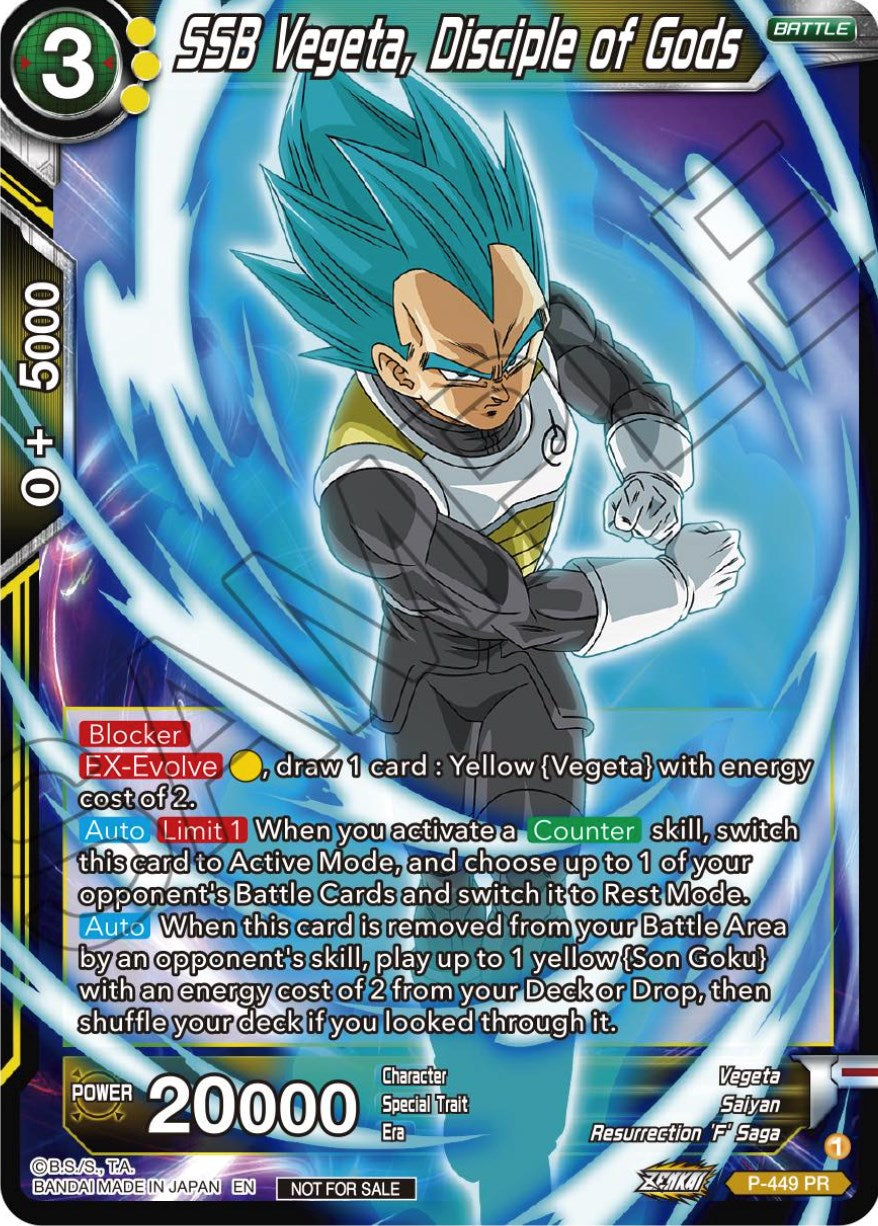 SSB Vegeta, Disciple of Gods (P-449) [Tournament Promotion Cards] | Red Riot Games CA