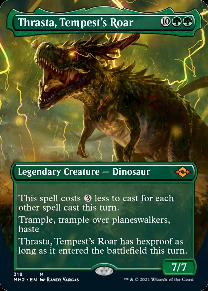 Thrasta, Tempest's Roar (Borderless Alternate Art) [Modern Horizons 2] | Red Riot Games CA