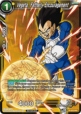 Vegeta, Fatherly Encouragement (Unison Warrior Series Boost Tournament Pack Vol. 7) (P-372) [Tournament Promotion Cards] | Red Riot Games CA