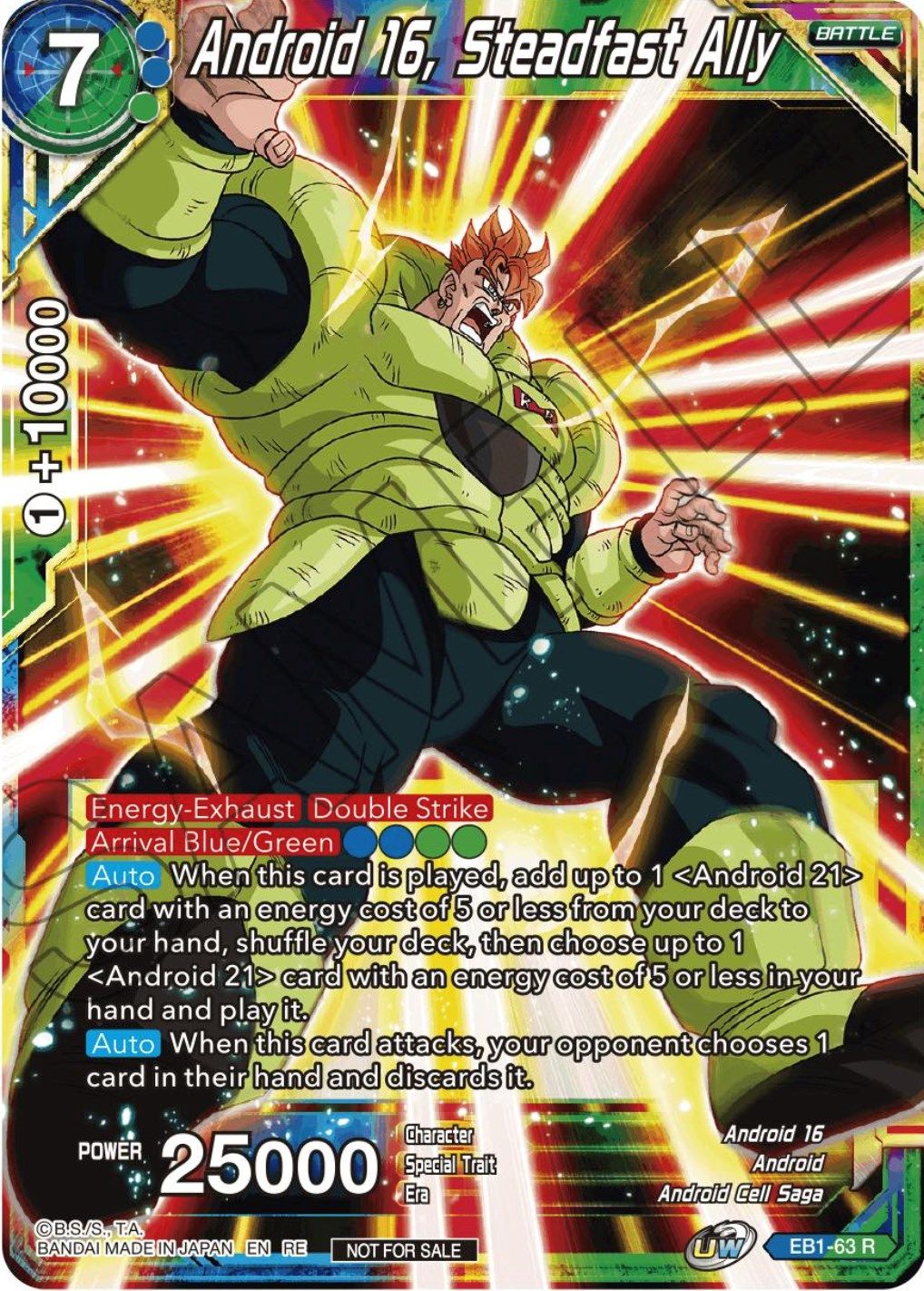 Android 16, Steadfast Ally (Championship Selection Pack 2023 Vol.1) (EB1-63) [Tournament Promotion Cards] | Red Riot Games CA