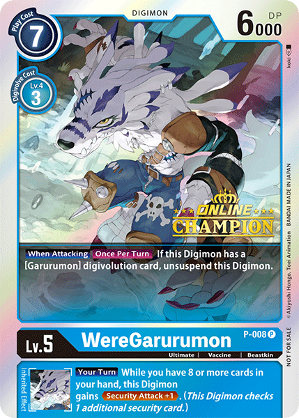 WereGarurumon [P-008] (Online Regional - Champion) [Promotional Cards] | Red Riot Games CA