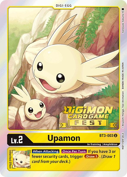 Upamon [BT3-003] (Digimon Card Game Fest 2022) [Release Special Booster Promos] | Red Riot Games CA