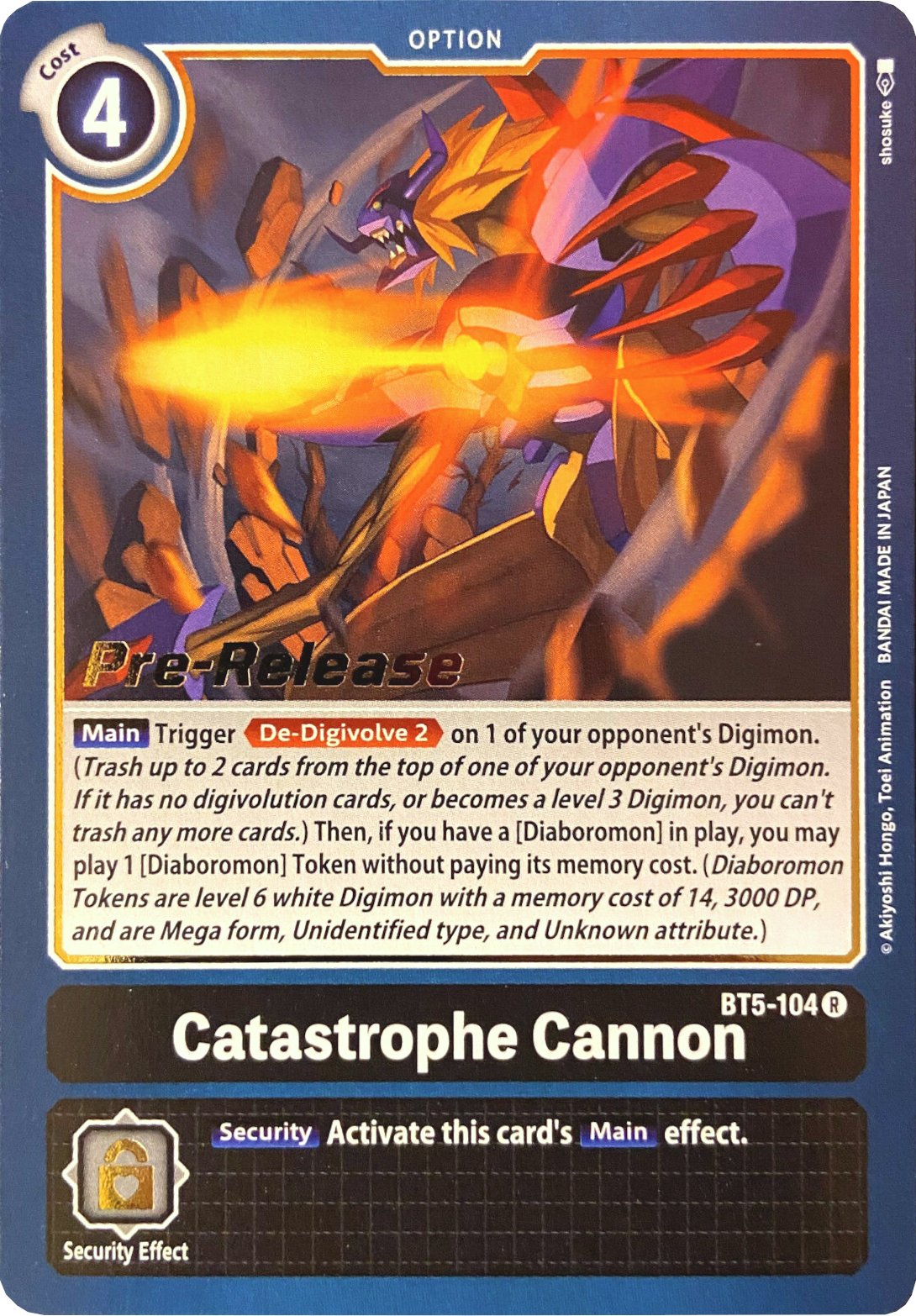 Catastrophe Cannon [BT5-104] [Battle of Omni Pre-Release Promos] | Red Riot Games CA