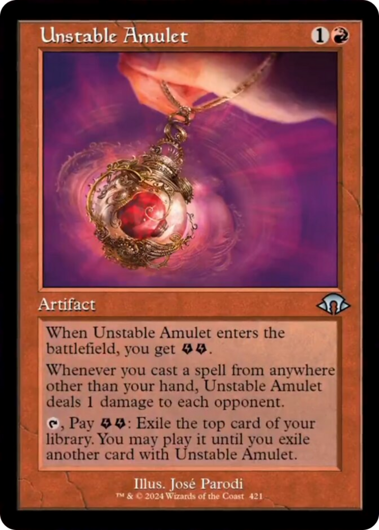 Unstable Amulet (Retro) [Modern Horizons 3] | Red Riot Games CA