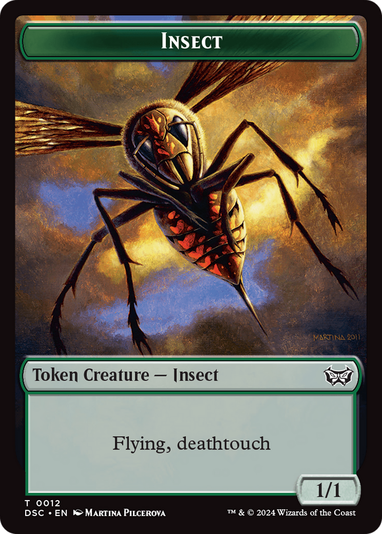 Insect (0012) // Spider Double-Sided Token [Duskmourn: House of Horror Commander Tokens] | Red Riot Games CA