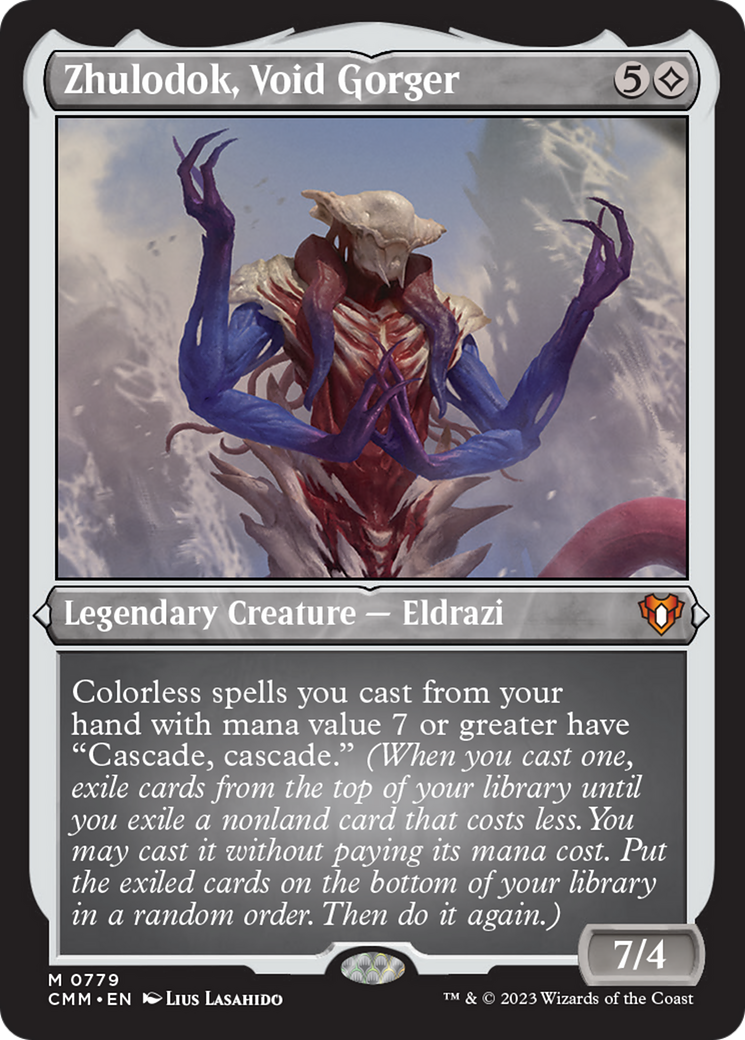 Zhulodok, Void Gorger (Display Commander) (Foil Etched) [Commander Masters] | Red Riot Games CA