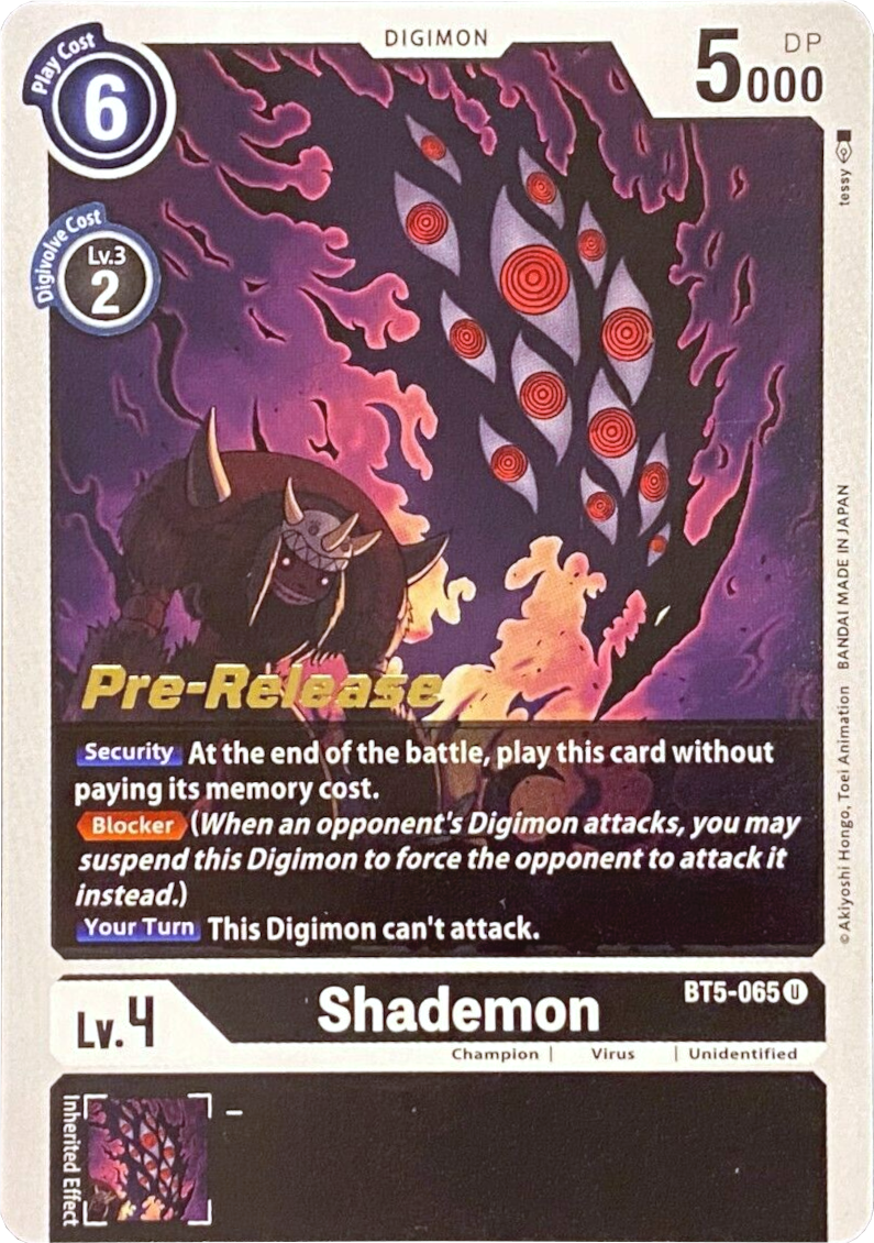 Shademon [BT5-065] [Battle of Omni Pre-Release Promos] | Red Riot Games CA