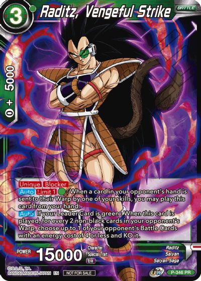 Raditz, Vengeful Strike (P-346) [Tournament Promotion Cards] | Red Riot Games CA