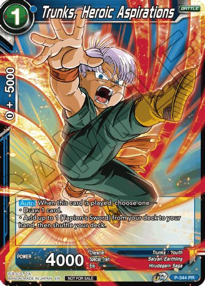 Trunks, Heroic Aspirations (P-344) [Tournament Promotion Cards] | Red Riot Games CA