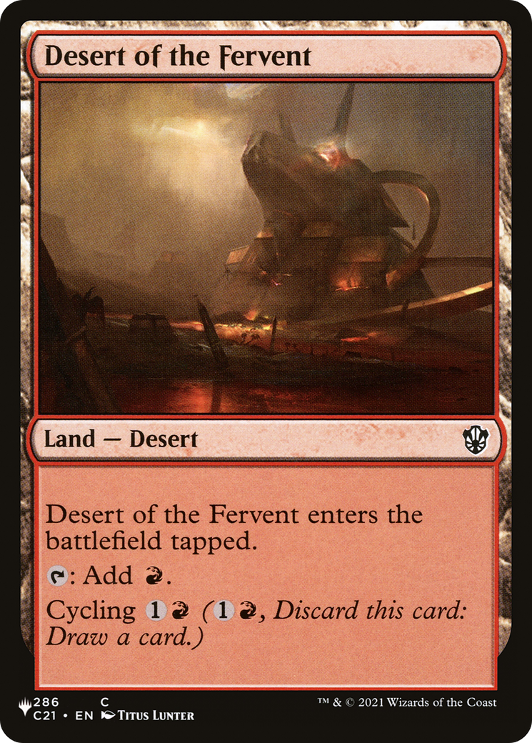 Desert of the Fervent [The List Reprints] | Red Riot Games CA