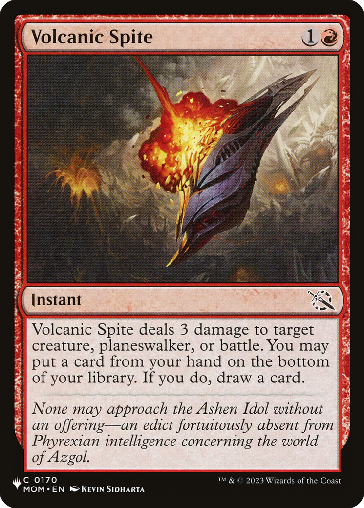 Volcanic Spite [The List Reprints] | Red Riot Games CA