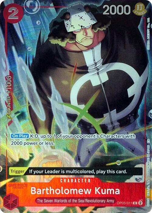 Bartholomew Kuma (Seven Warlords of the Sea Binder Set) (OP05-011) (One Piece Promotion Cards)