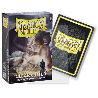 Dragon Shield - 100ct Standard Size - Outer Sleeves - Clear Matte | Red Riot Games CA