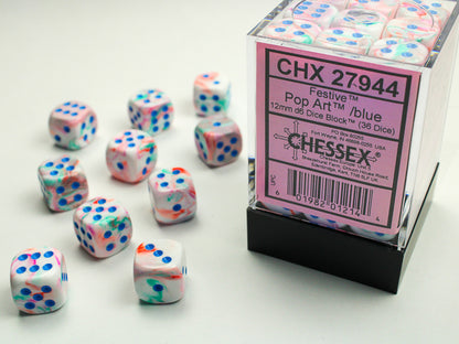 Chessex: D6 Festive™ DICE SET - 12MM