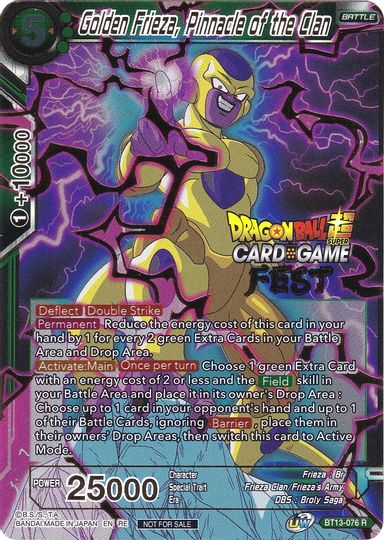 Golden Frieza, Pinnacle of the Clan (Card Game Fest 2022) (BT13-076) [Tournament Promotion Cards] | Red Riot Games CA