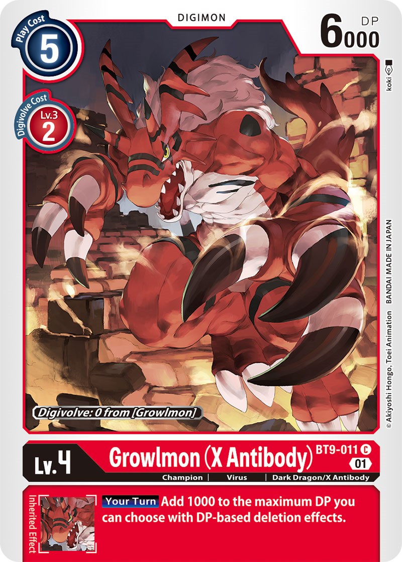 Growlmon (X Antibody) [BT9-011] [X Record] | Red Riot Games CA