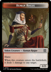 Human Rogue // Plot Double-Sided Token [Outlaws of Thunder Junction: Breaking News Tokens] | Red Riot Games CA