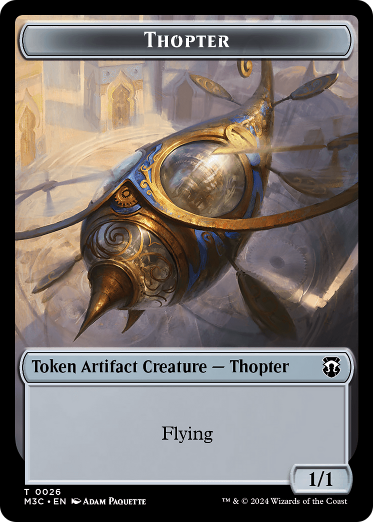 Aetherborn (Ripple Foil) // Thopter Double-Sided Token [Modern Horizons 3 Commander Tokens] | Red Riot Games CA