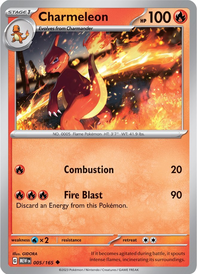 Charmeleon (005/165) [Scarlet & Violet: 151] | Red Riot Games CA