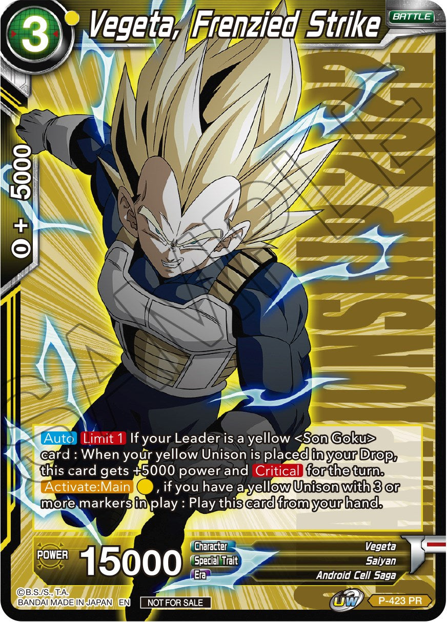 Vegeta, Frenzied Strike (Championship Pack 2022 Vol.2) (P-423) [Promotion Cards] | Red Riot Games CA