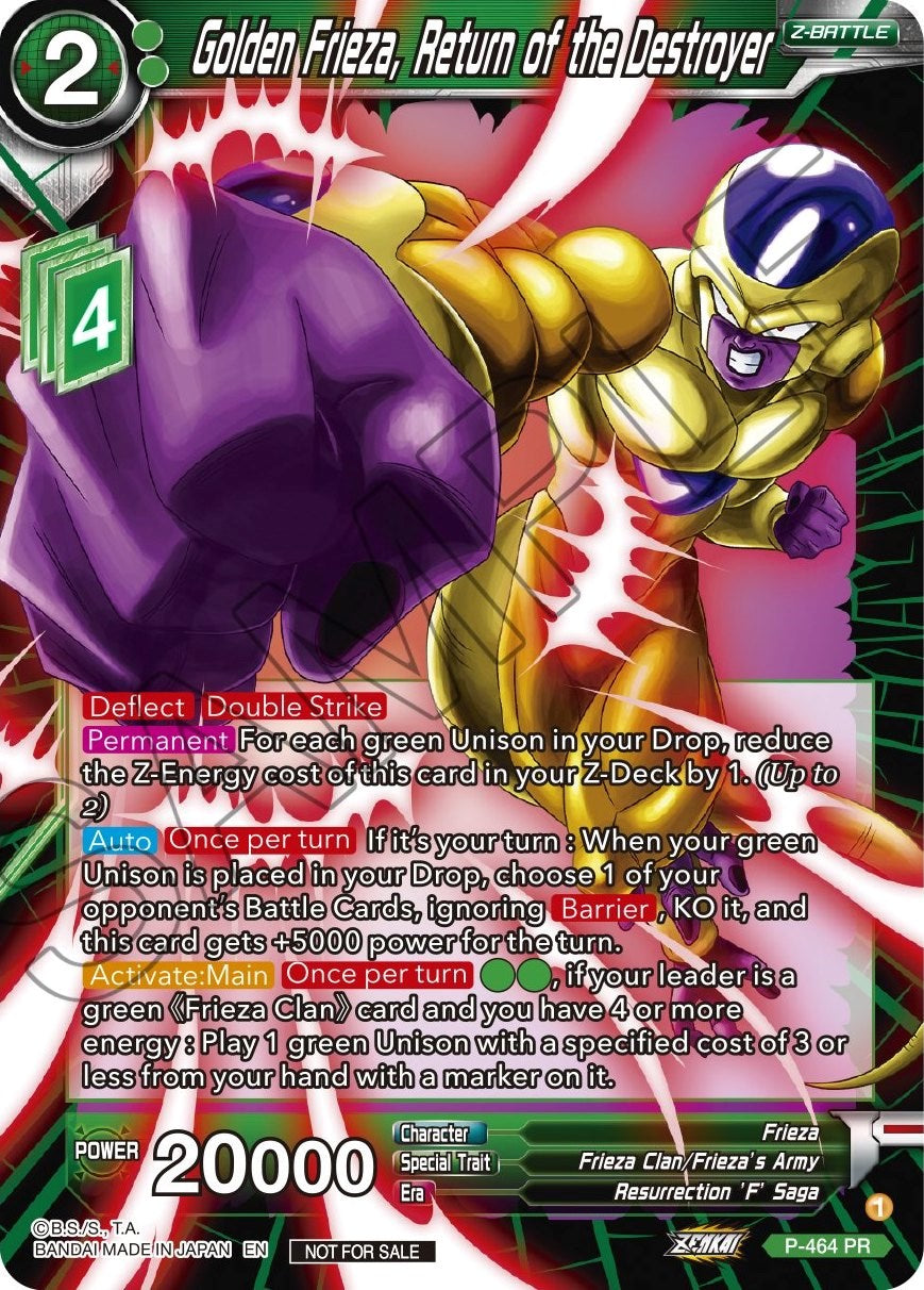 Golden Frieza, Return of the Destroyer (Z03 Dash Pack) (P-464) [Promotion Cards] | Red Riot Games CA