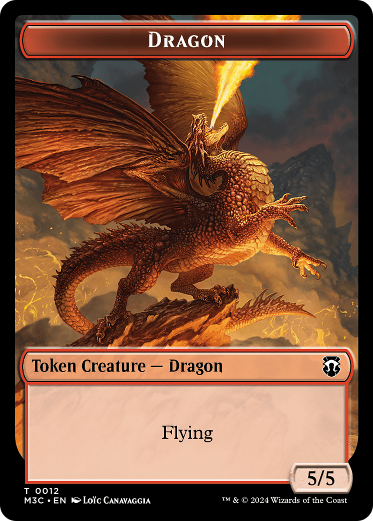 Dragon // Treasure Double-Sided Token [Modern Horizons 3 Commander Tokens] | Red Riot Games CA